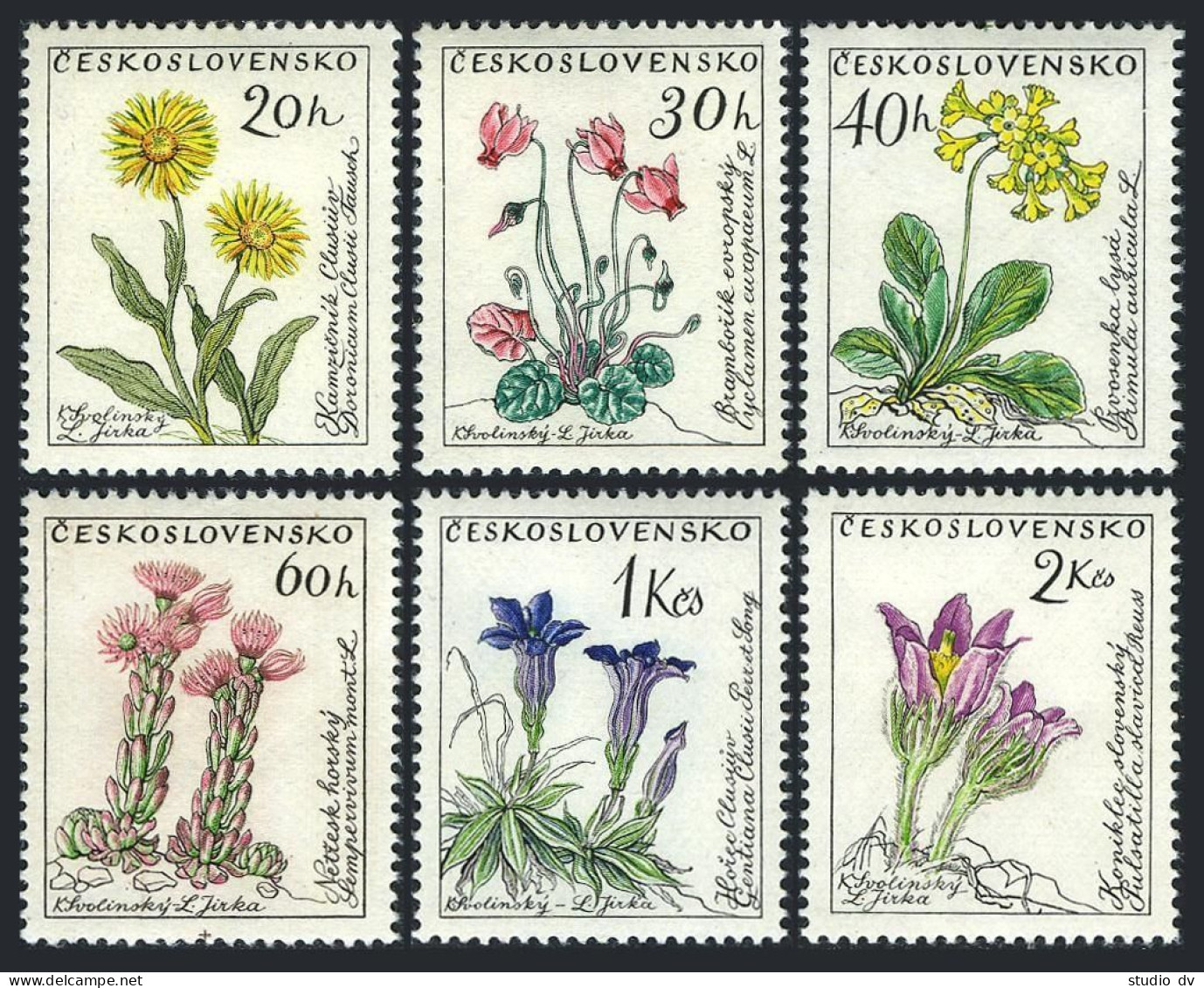 Czechoslovakia 1013-1018,MNH.Michel 1234-1239. Wild Flowers 1960.Primrose, - Ongebruikt