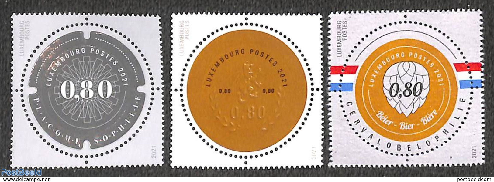 Luxemburg 2021 Collection Passions 3v, Mint NH, Various - Round-shaped Stamps - Neufs