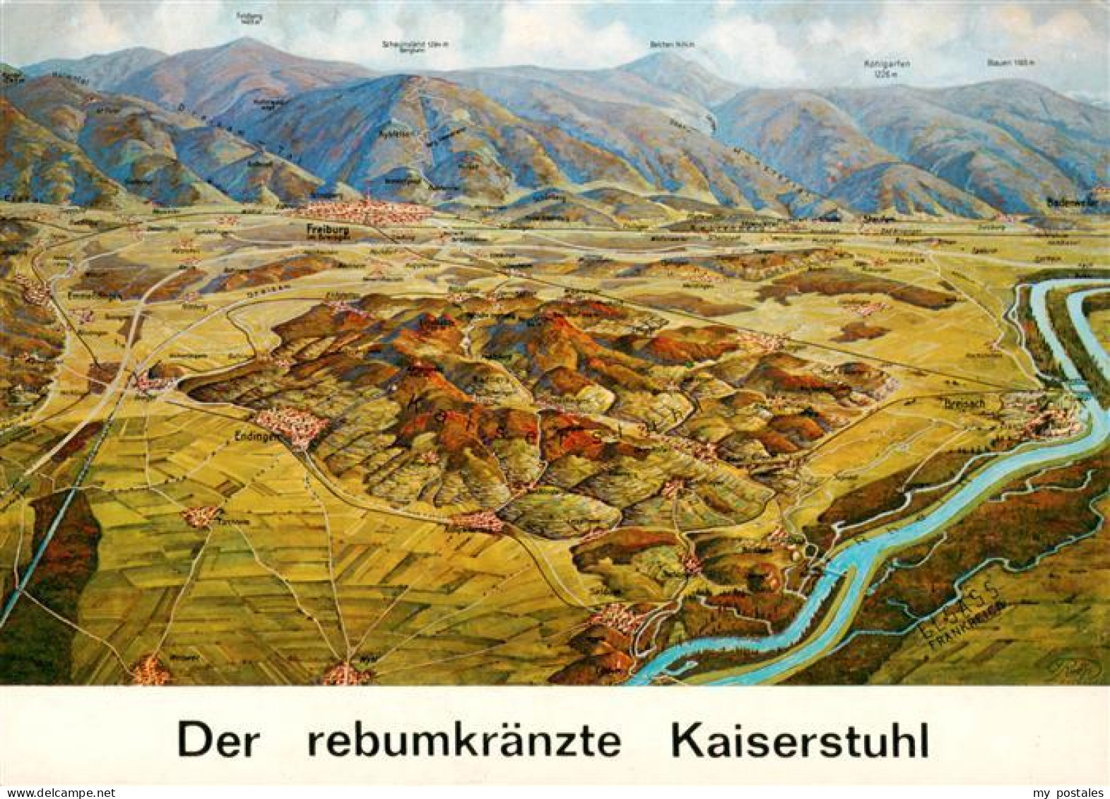 73929100 Kaiserstuhl_Region Panoramkarte - Ihringen