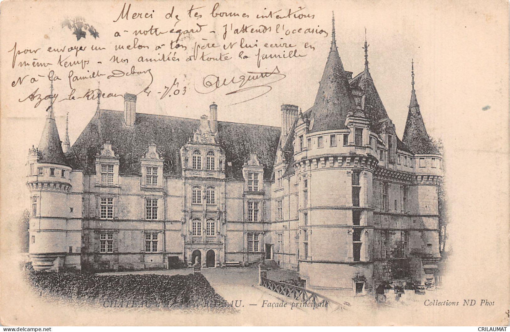 37-AZAY LE RIDEAU-N°T5059-A/0335 - Azay-le-Rideau