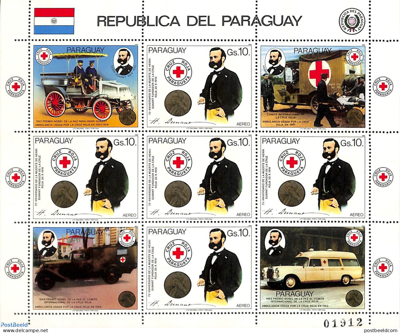 Paraguay 1985 Red Cross M/s, Mint NH, Health - Red Cross - Rotes Kreuz