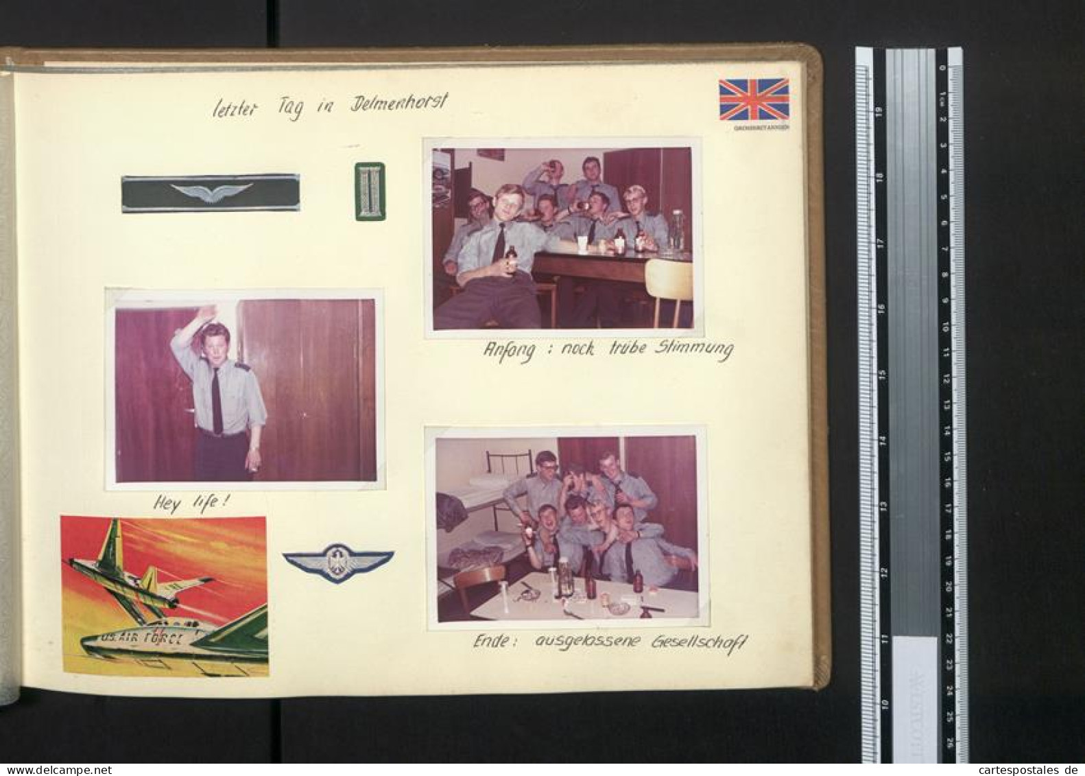 Fotoalbum mit 67 Fotografien Bundeswehr, Grundausbildung 1969, Panzer, NATO, Jugendlager, Uniform 