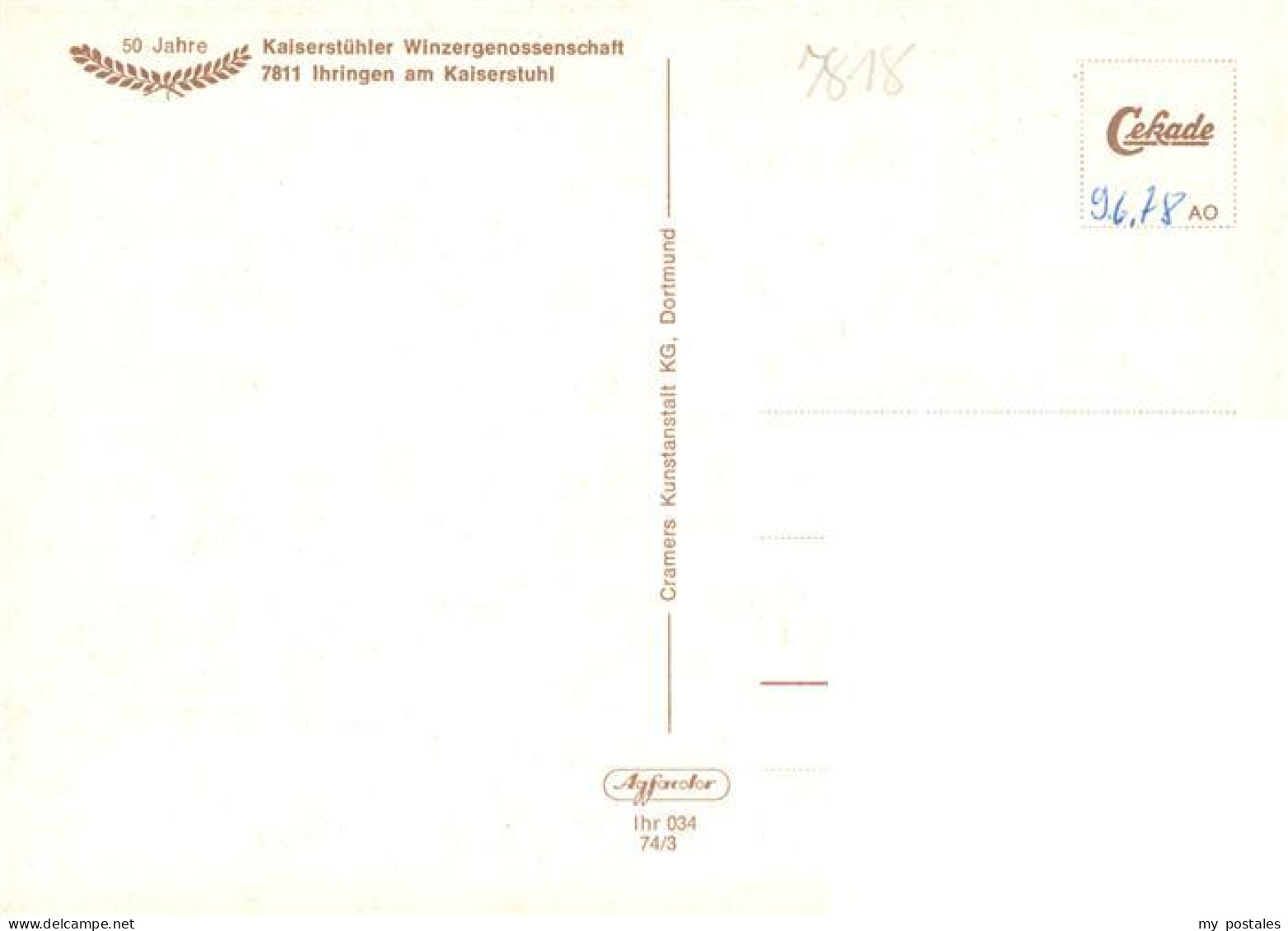 73929077 Ihringen_Kaiserstuhl Kaiserstuehler Winzergenossenschaft - Ihringen