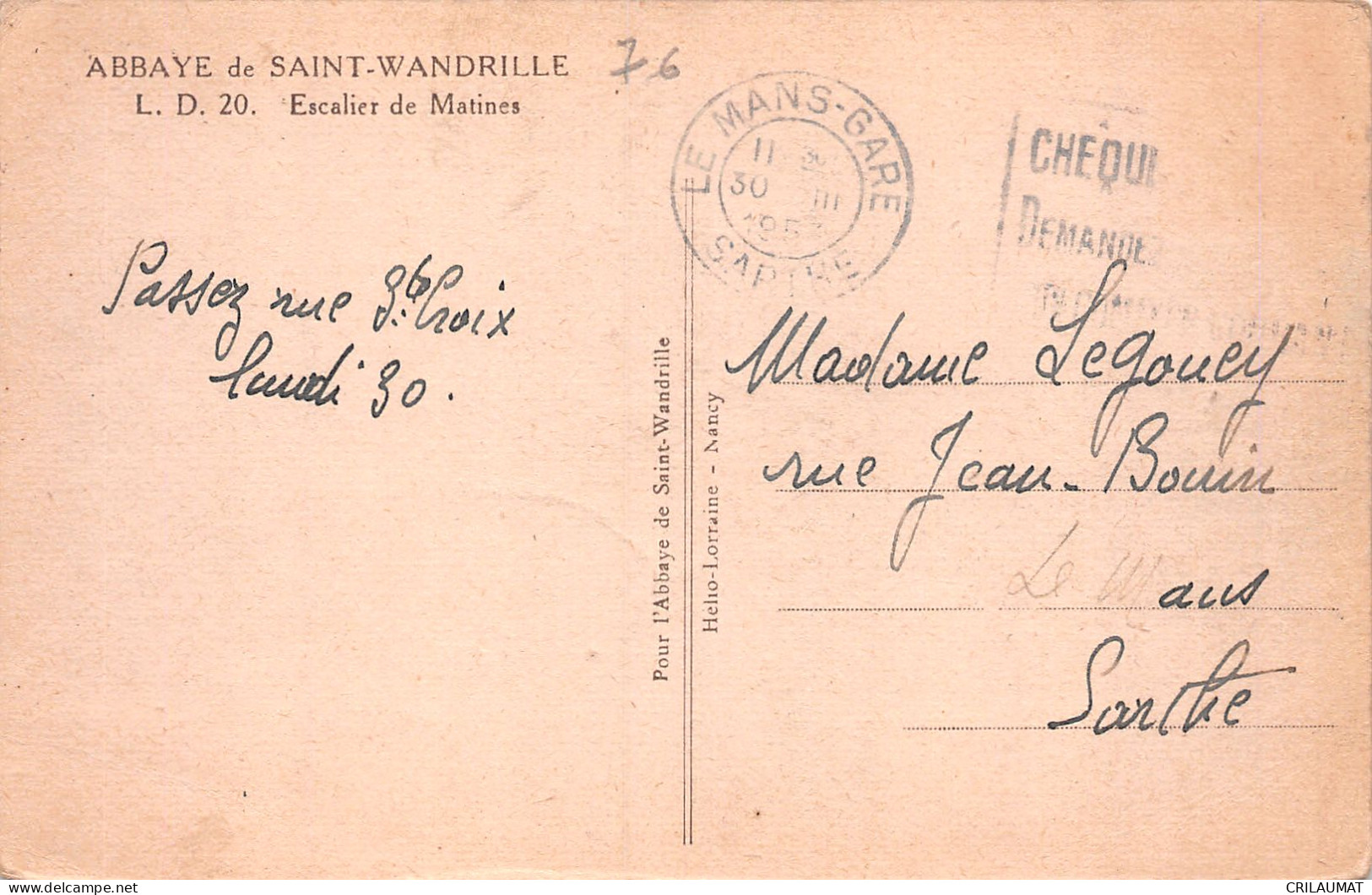 76-SAINT WANDRILLE-N°T5059-C/0349 - Saint-Wandrille-Rançon