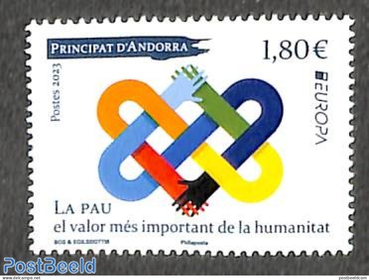 Andorra, French Post 2023 Europa, Peace 1v, Mint NH, History - Various - Europa (cept) - Peace - Joint Issues - Ungebraucht