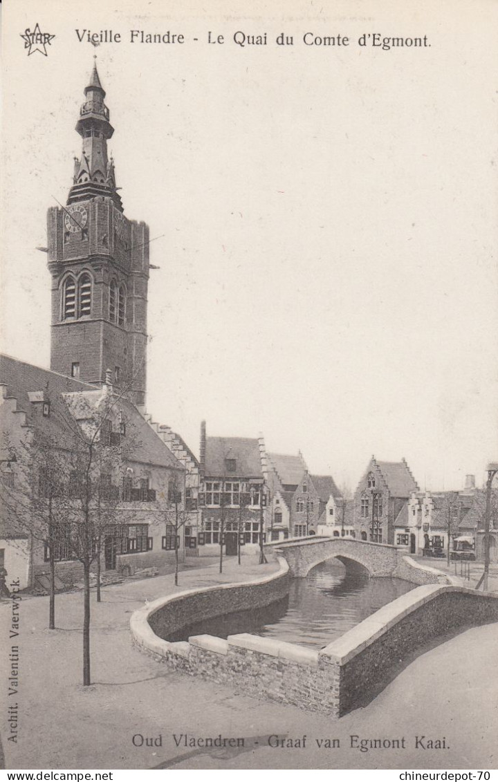 GAND  EXPOSITION 1913  VIEILLE FLANDRE  QUAI DU COMTE D EGMONT - Gent