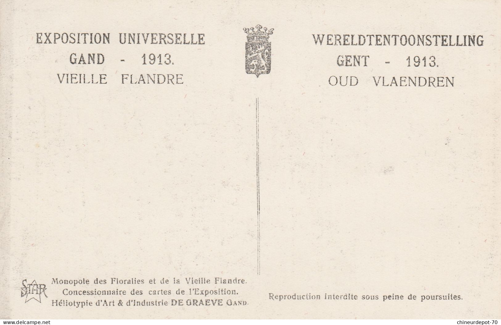 GAND  EXPOSITION 1913  VIEILLE FLANDRE  QUAI DU COMTE D EGMONT - Gent