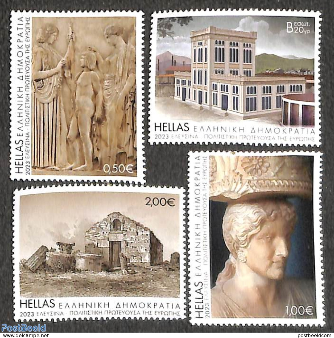 Greece 2023 Elefsina, European Cultural Capital 4v, Mint NH, History - Europa Hang-on Issues - Art - Sculpture - Ongebruikt