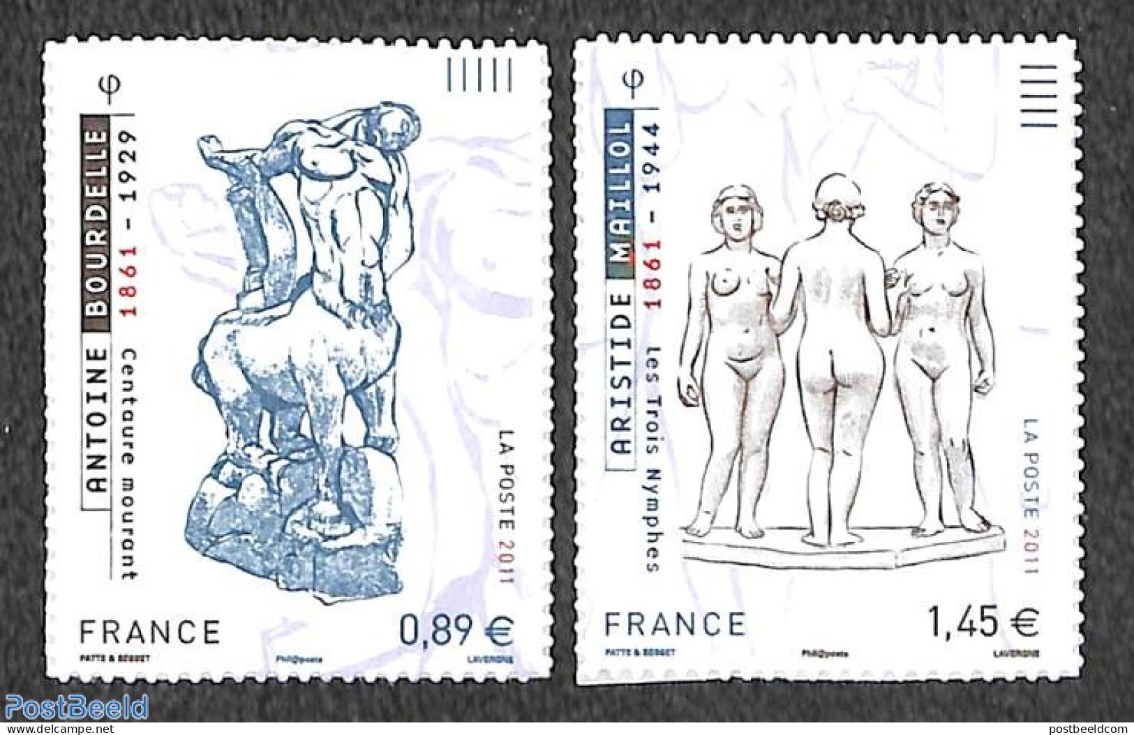 France 2011 Bourdelle/Maillol 2v S-a, Mint NH, Art - Sculpture - Ungebraucht