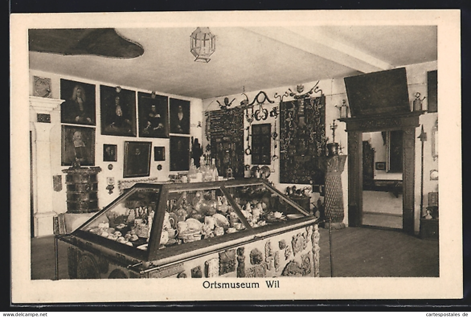 AK Wil, Innenansicht Ortsmuseum Mit Grosser Vitrine  - Wil