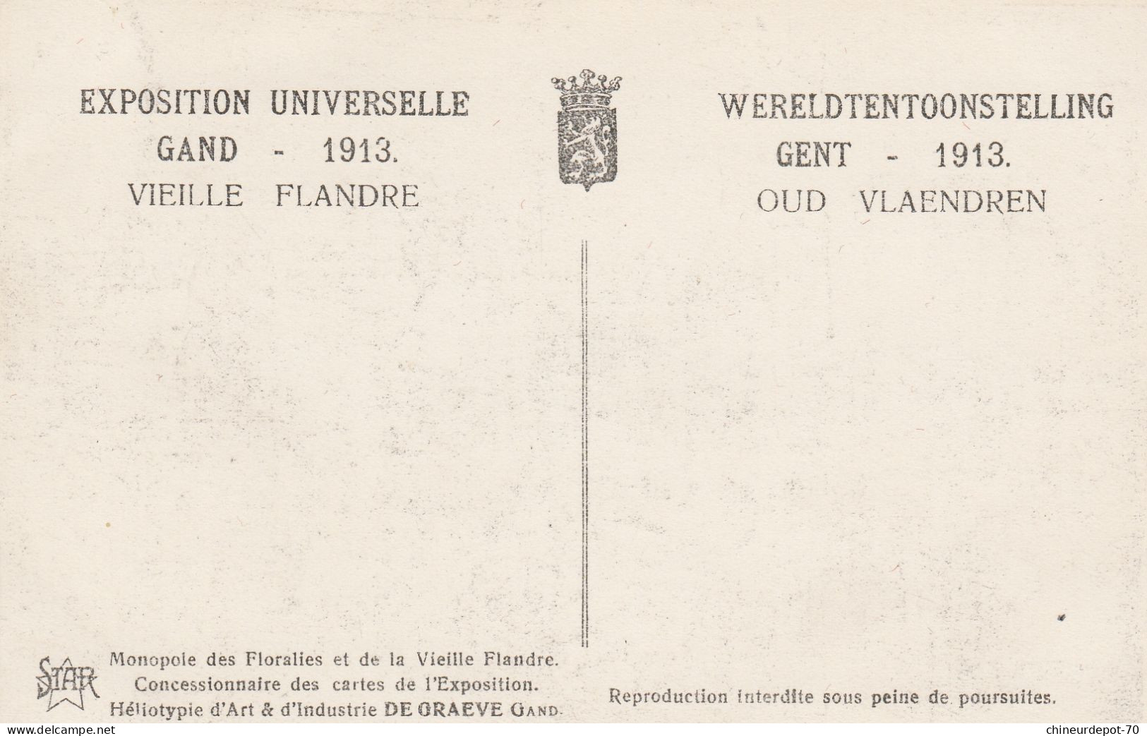GAND  EXPOSITION 1913  VIEILLE FLANDRE  LE BEFFROI - Gent