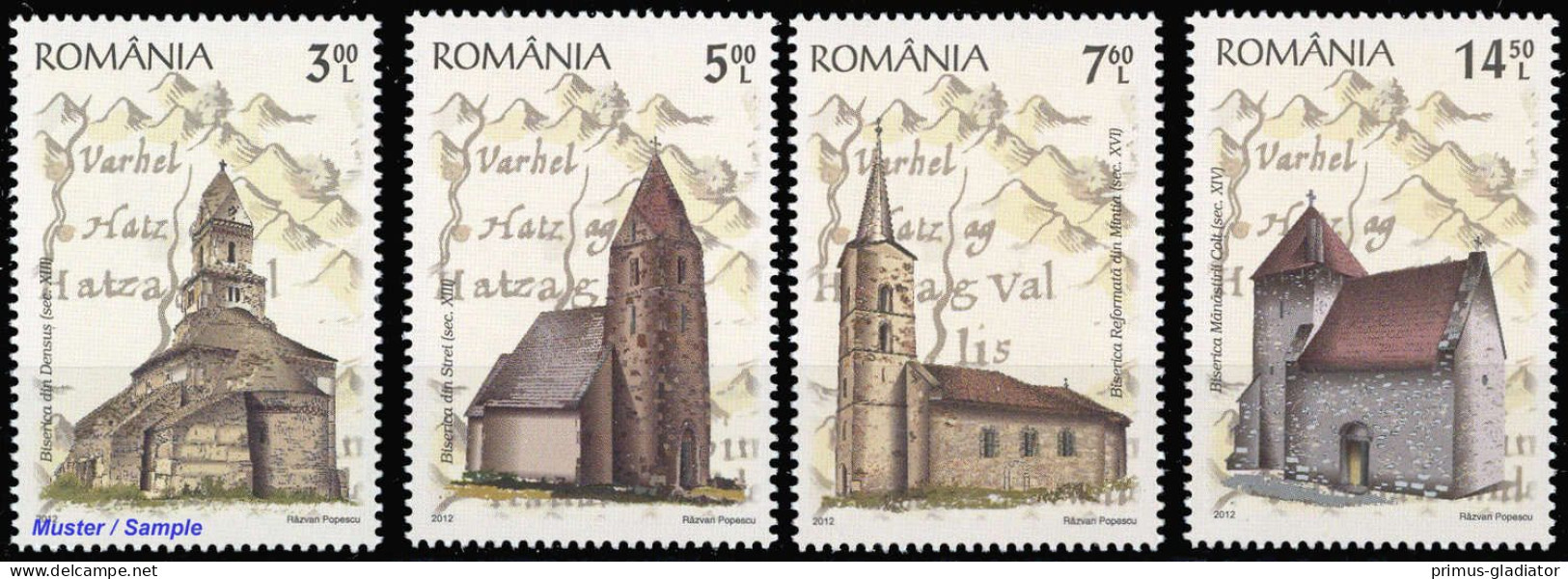 2012, Rumänien, 6659-62, ** - Sonstige & Ohne Zuordnung