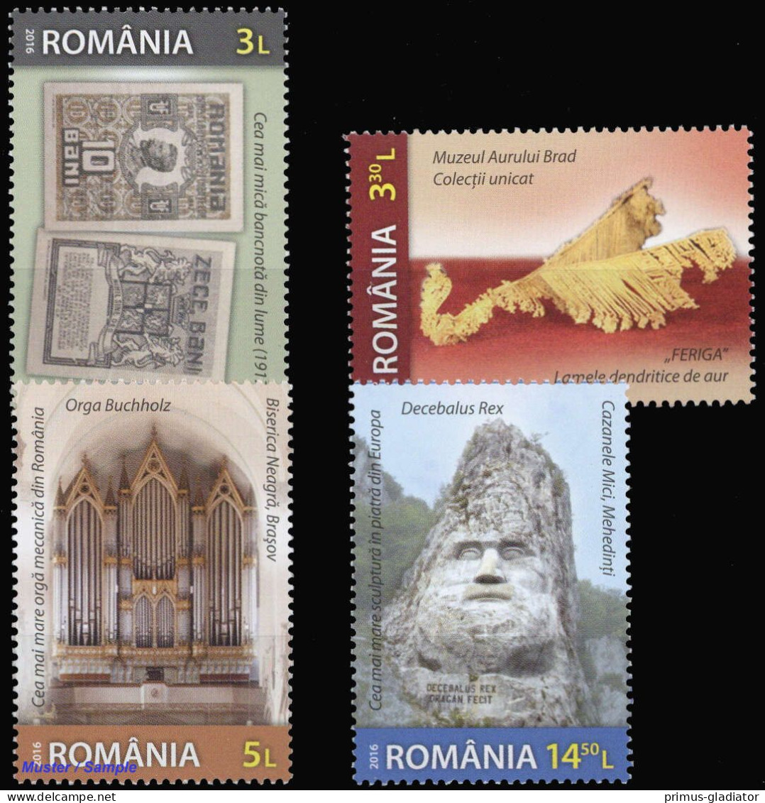 2016, Rumänien, 7039-42, ** - Sonstige & Ohne Zuordnung