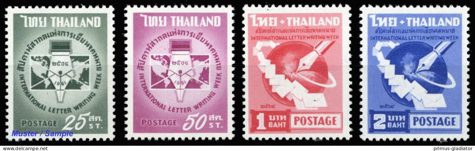 1961, Thailand, 377-80, ** - Thailand