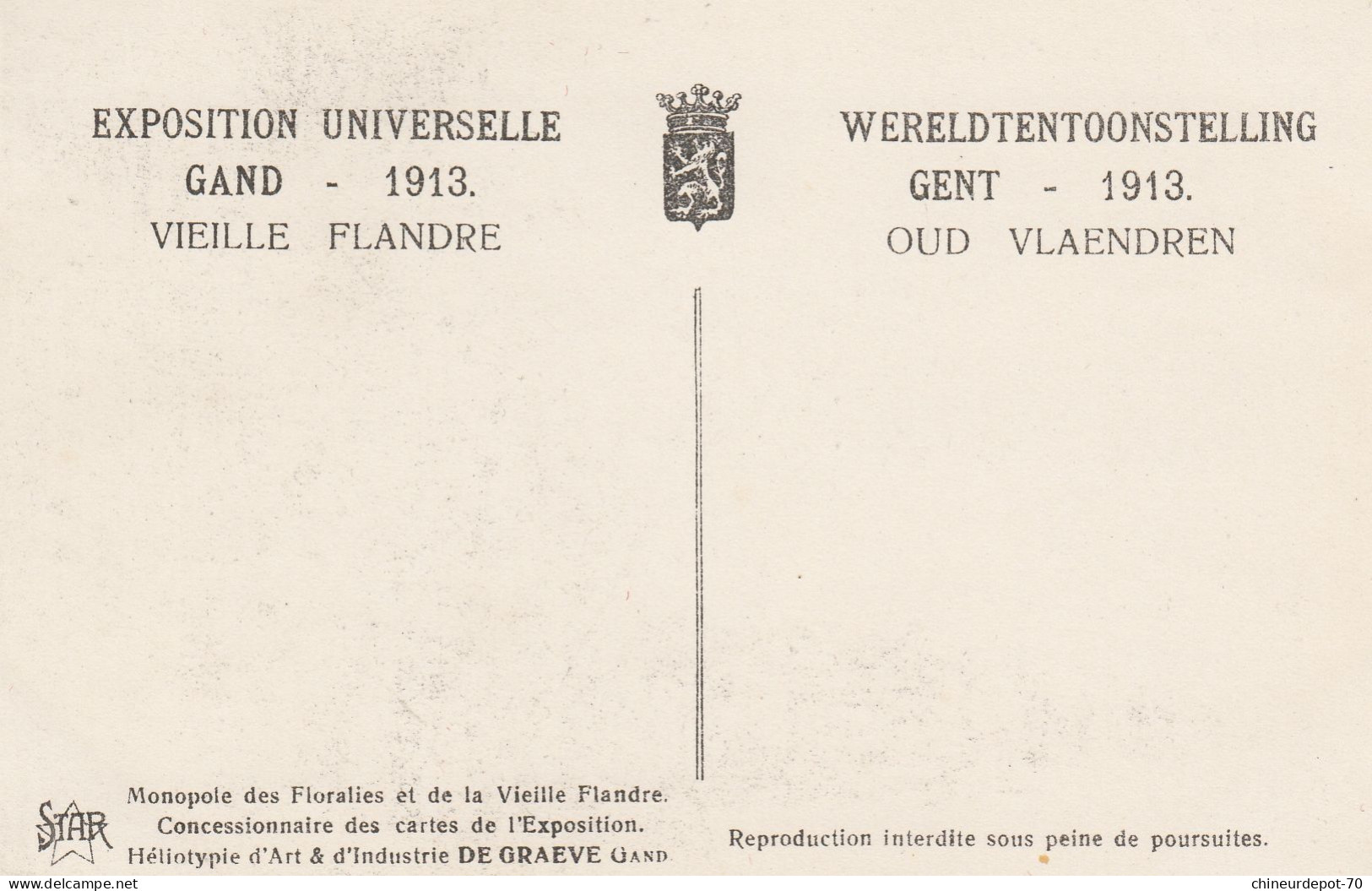 GAND  EXPOSITION 1913  VIEILLE FLANDRE  LE RESTAURANT - Gent