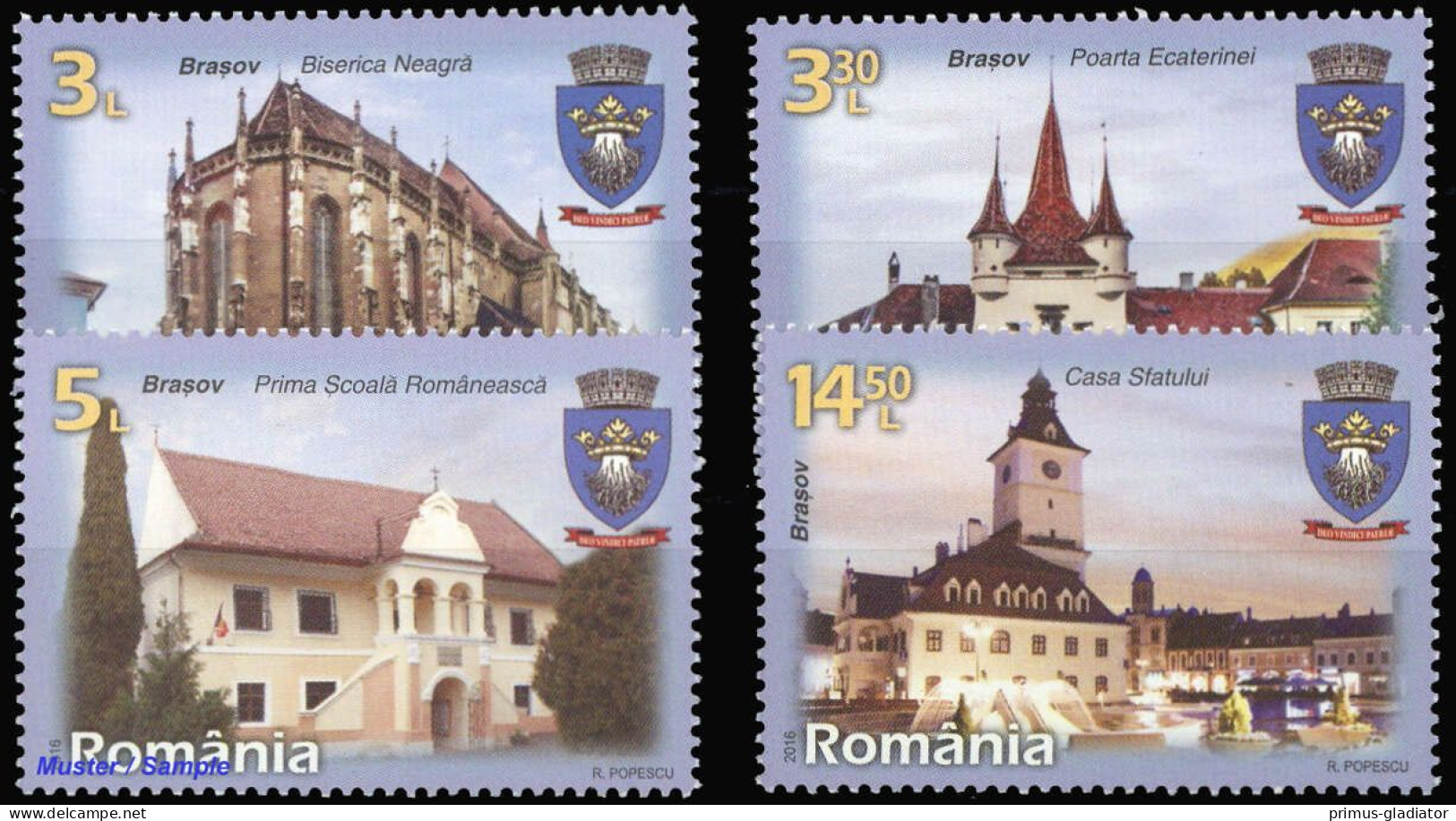 2016, Rumänien, 7035-38, ** - Other & Unclassified