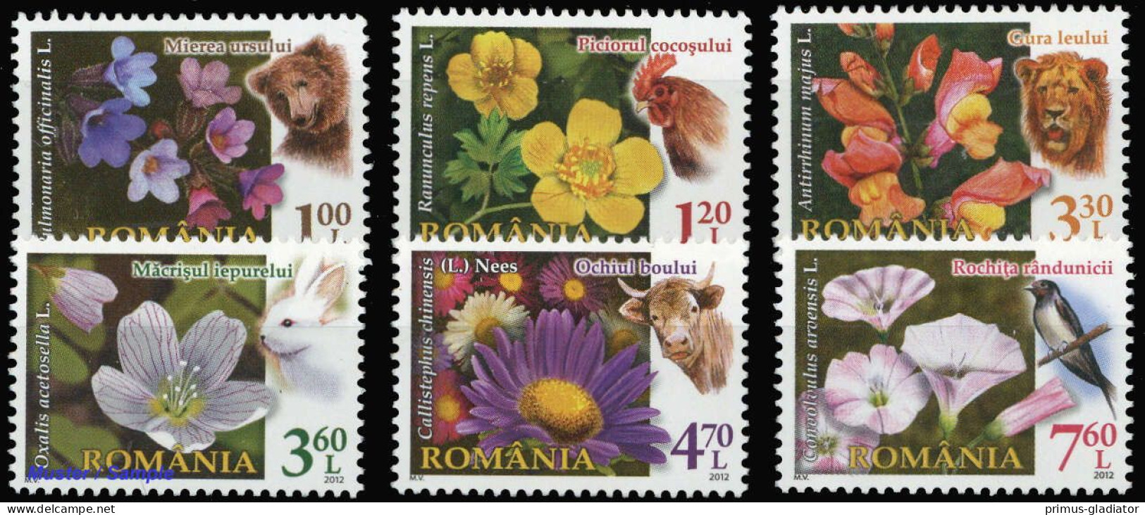 2012, Rumänien, 6585-90, ** - Altri & Non Classificati