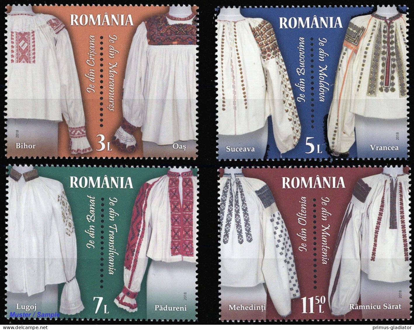 2018, Rumänien, 7400-03, ** - Altri & Non Classificati