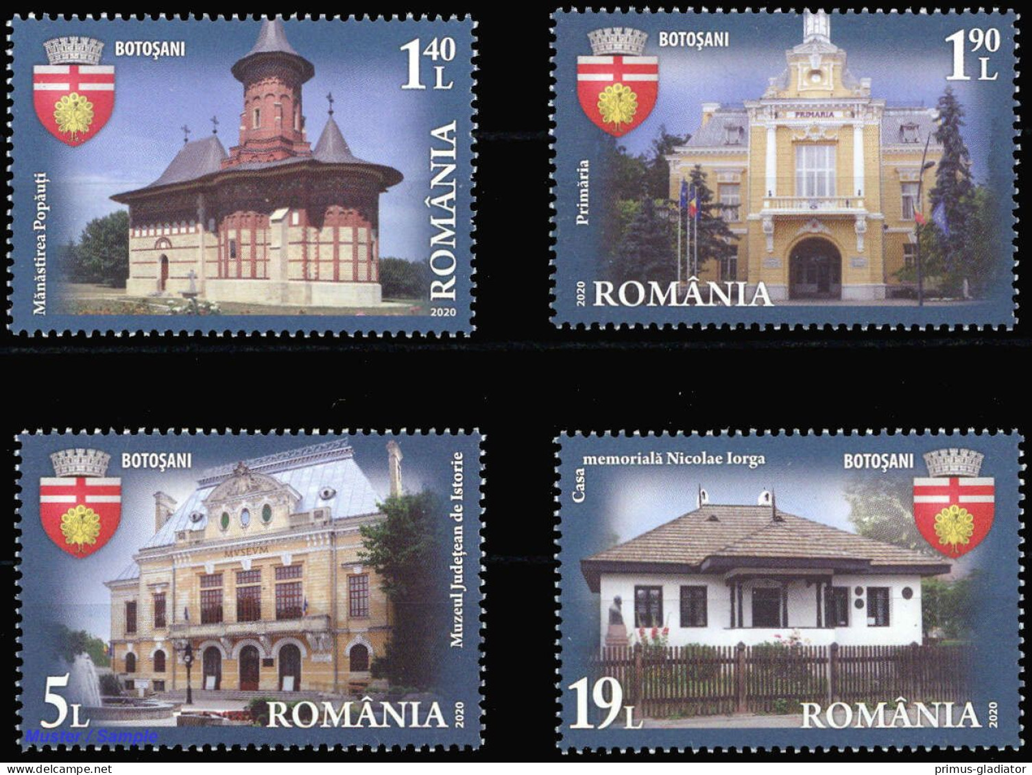 2020, Rumänien, 7654-57, ** - Altri & Non Classificati