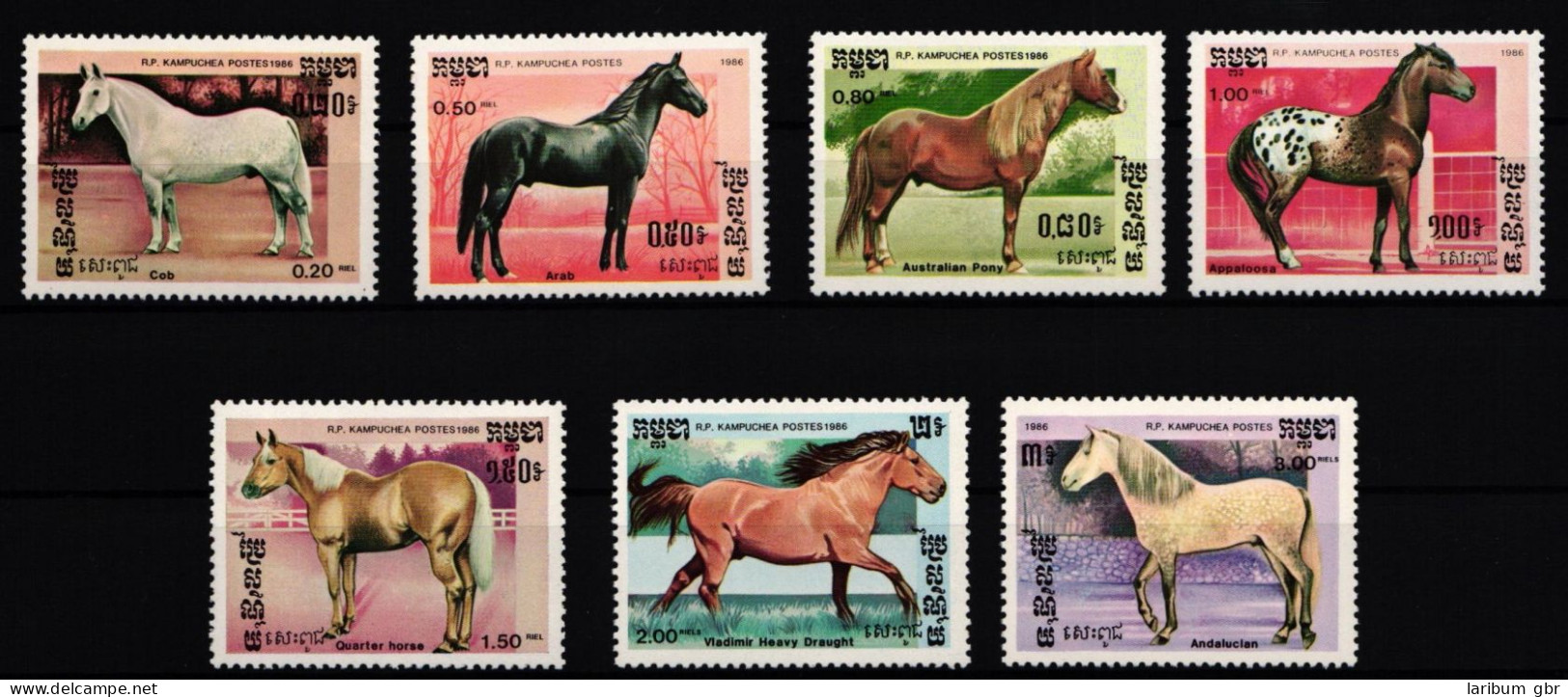 Kambodscha 730-736 Postfrisch Pferde #JA325 - Cambodja