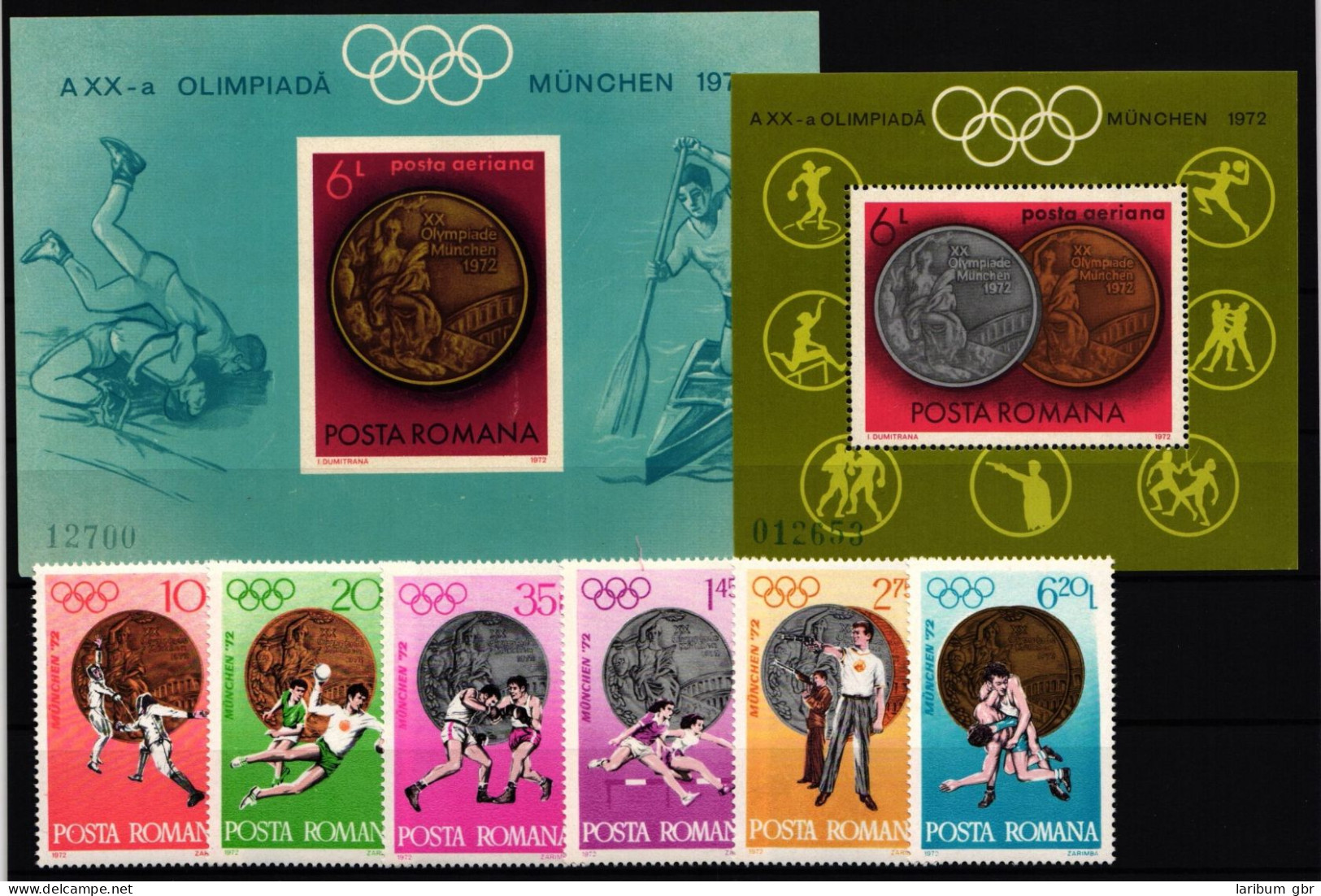 Rumänien 3060-3065 Und Block 100 Und 101 Postfrisch Olympische Spiele #JA348 - Andere & Zonder Classificatie