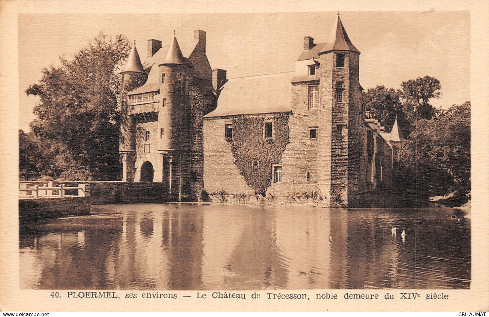 56-PLOERMEL CHATEAU DE TRECESSON-N°T5061-B/0097 - Ploërmel