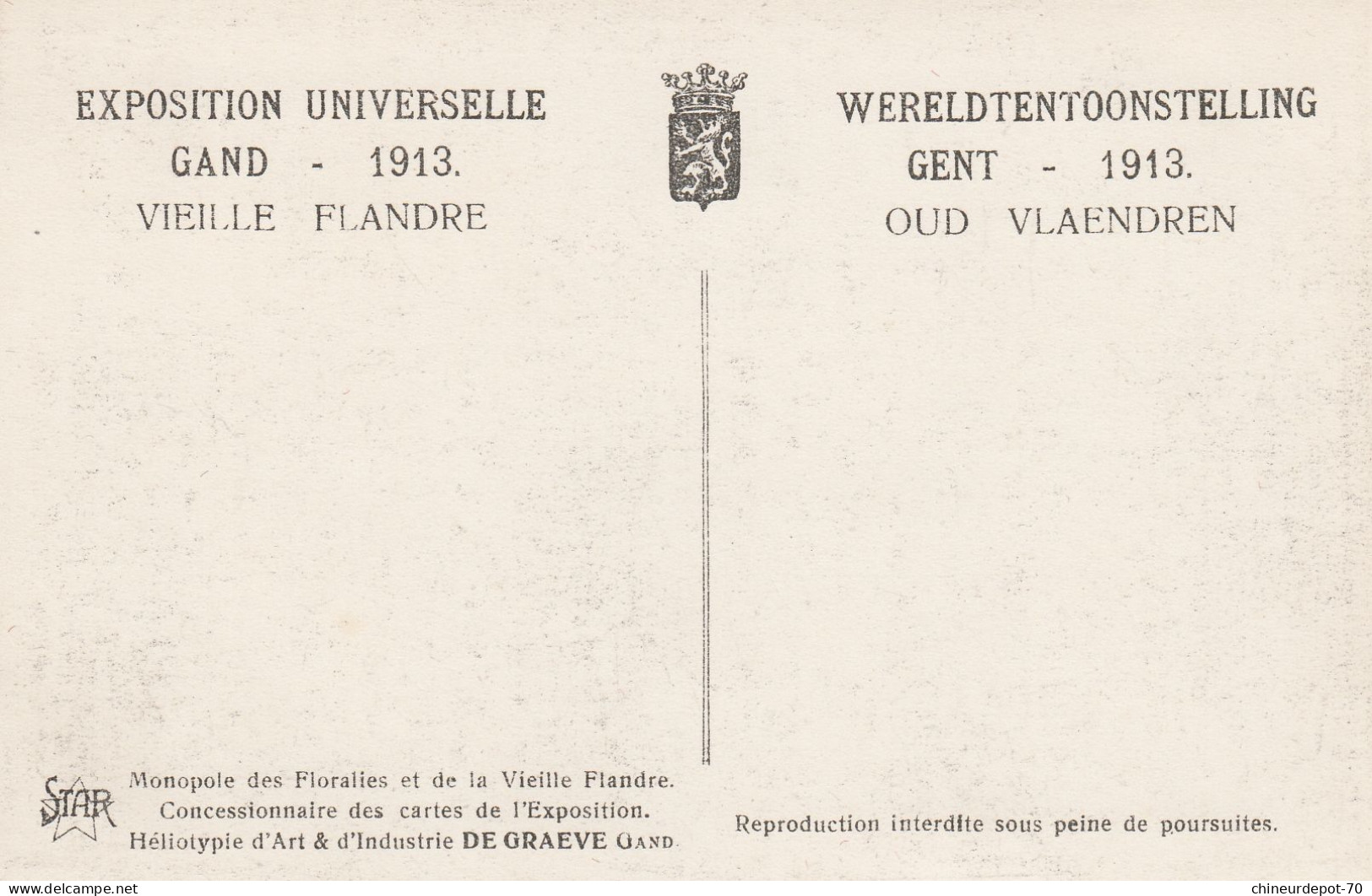 GAND  EXPOSITION 1913  VIEILLE FLANDRE  LE VERGER ZELANDAIS - Gent