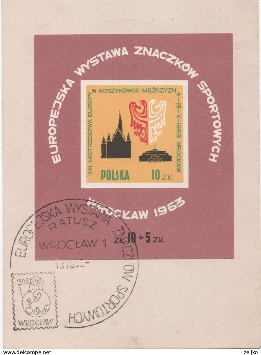 Poland, Basketball, European Championship 1963, Stamp Exhibition - Baloncesto