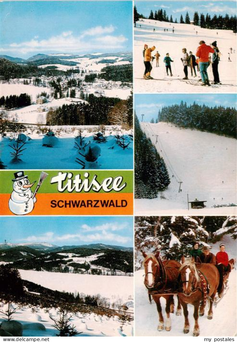 73928888 Titisee-Neustadt Panorama Skipiste Skilift Pferdeschlitten - Titisee-Neustadt