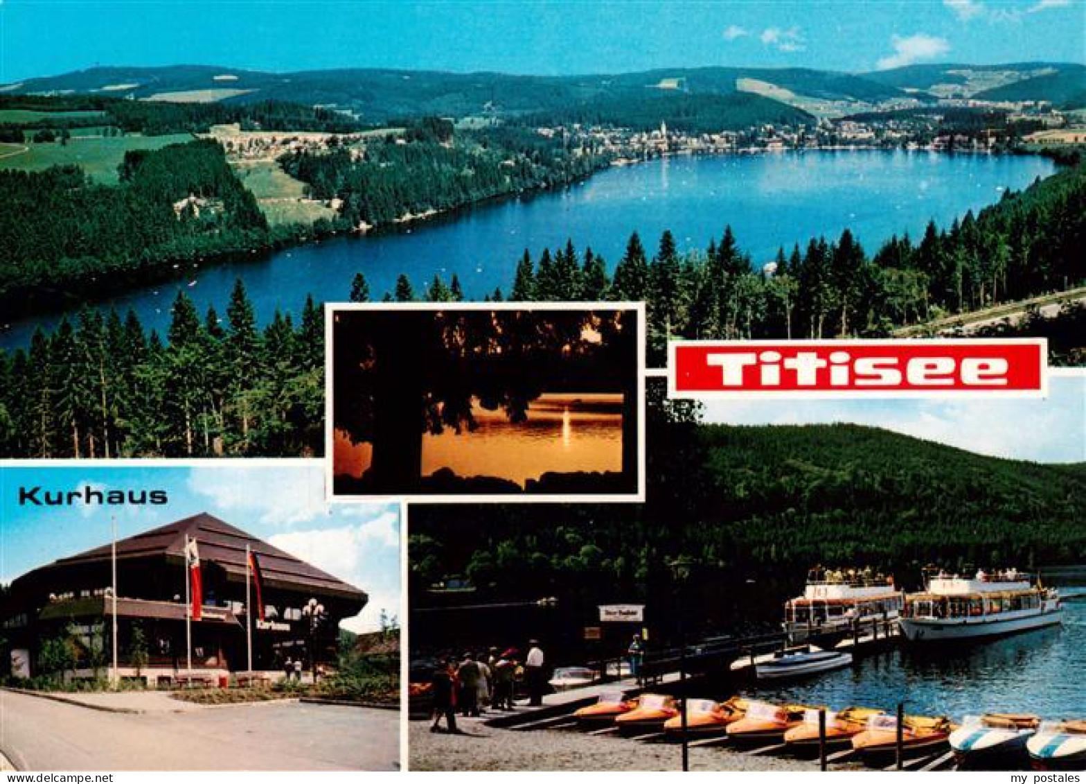 73928885 Titisee-Neustadt Fliegeraufnahme Kurhaus Seepartie Bootsanlegesteg - Titisee-Neustadt