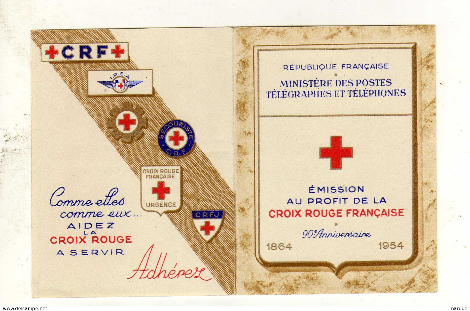 Carnet FRANCE Croix Rouge De 8 Timbres 90ème Anniversaire 12F + 3F Neuf Xx - Croix Rouge