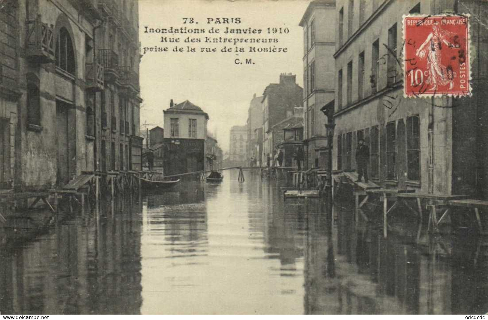 DESTOCKAGE Avant fermeture boutique BON LOT 100 CPA INONDATIONS PARIS 1910   (toutes scannées )