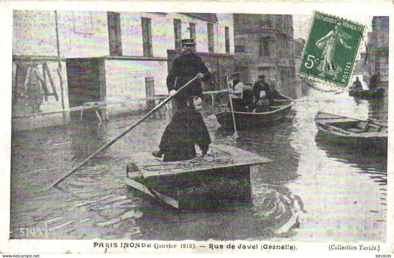 DESTOCKAGE Avant fermeture boutique BON LOT 100 CPA INONDATIONS PARIS 1910   (toutes scannées )
