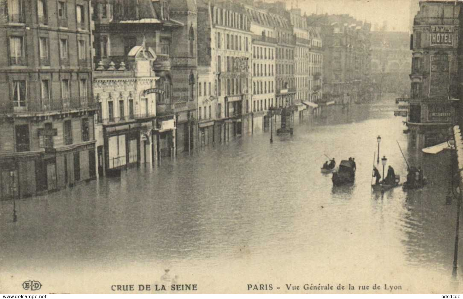 DESTOCKAGE Avant fermeture boutique BON LOT 100 CPA INONDATIONS PARIS 1910   (toutes scannées )