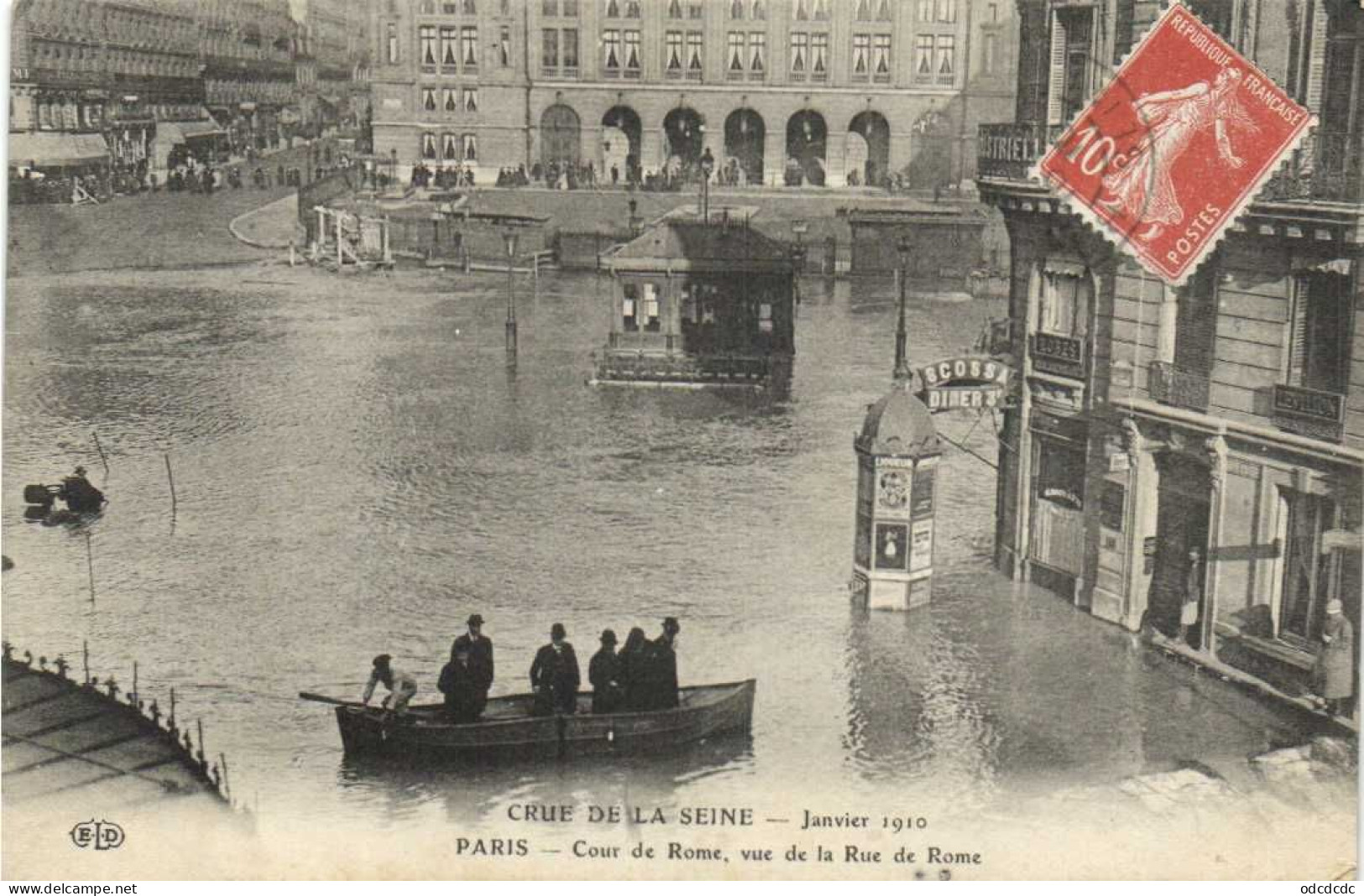 DESTOCKAGE Avant fermeture boutique BON LOT 100 CPA INONDATIONS PARIS 1910   (toutes scannées )