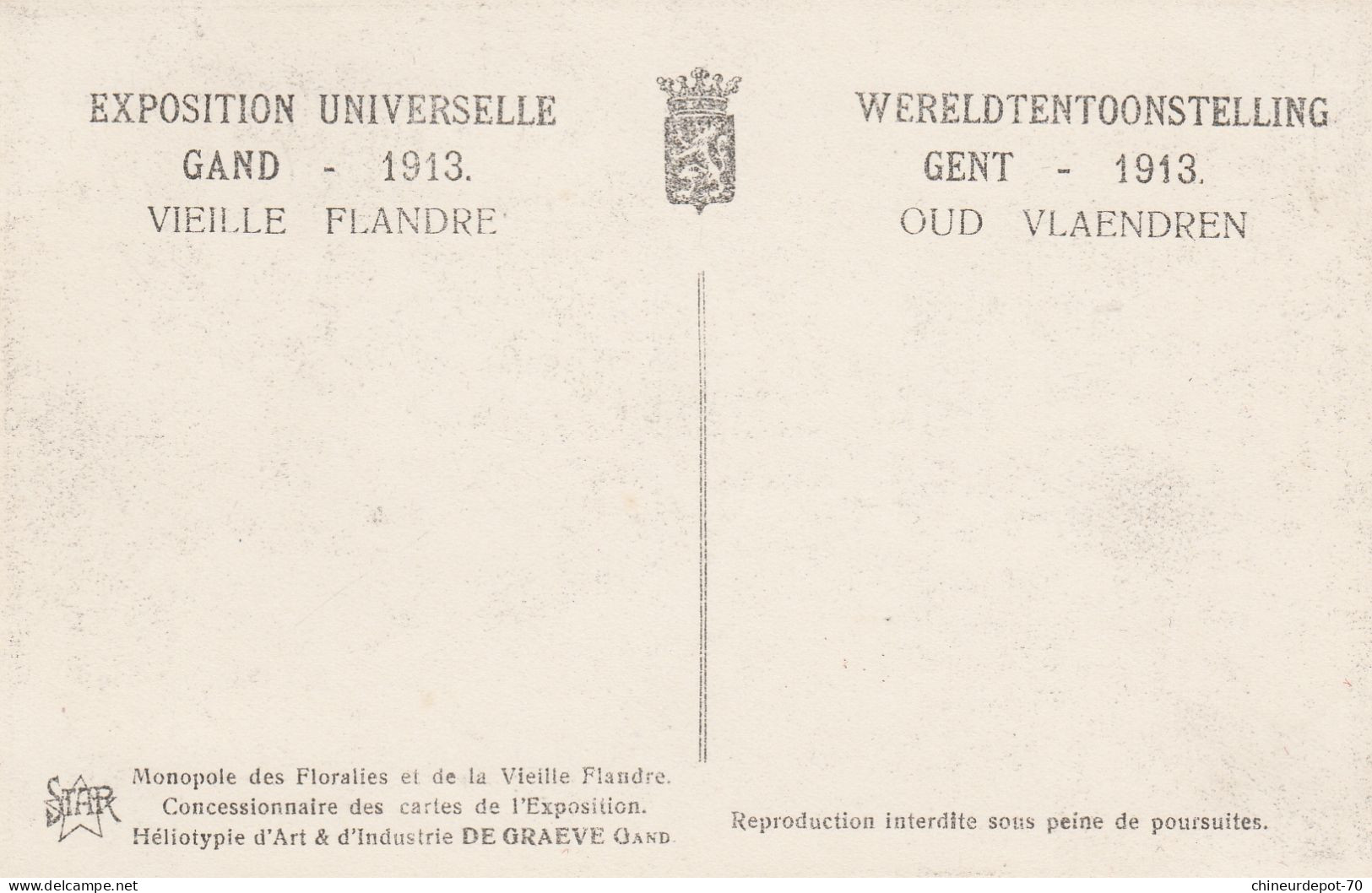 GAND  EXPOSITION 1913  VIEILLE FLANDRE  LA  TOUR DE VERRE - Gent