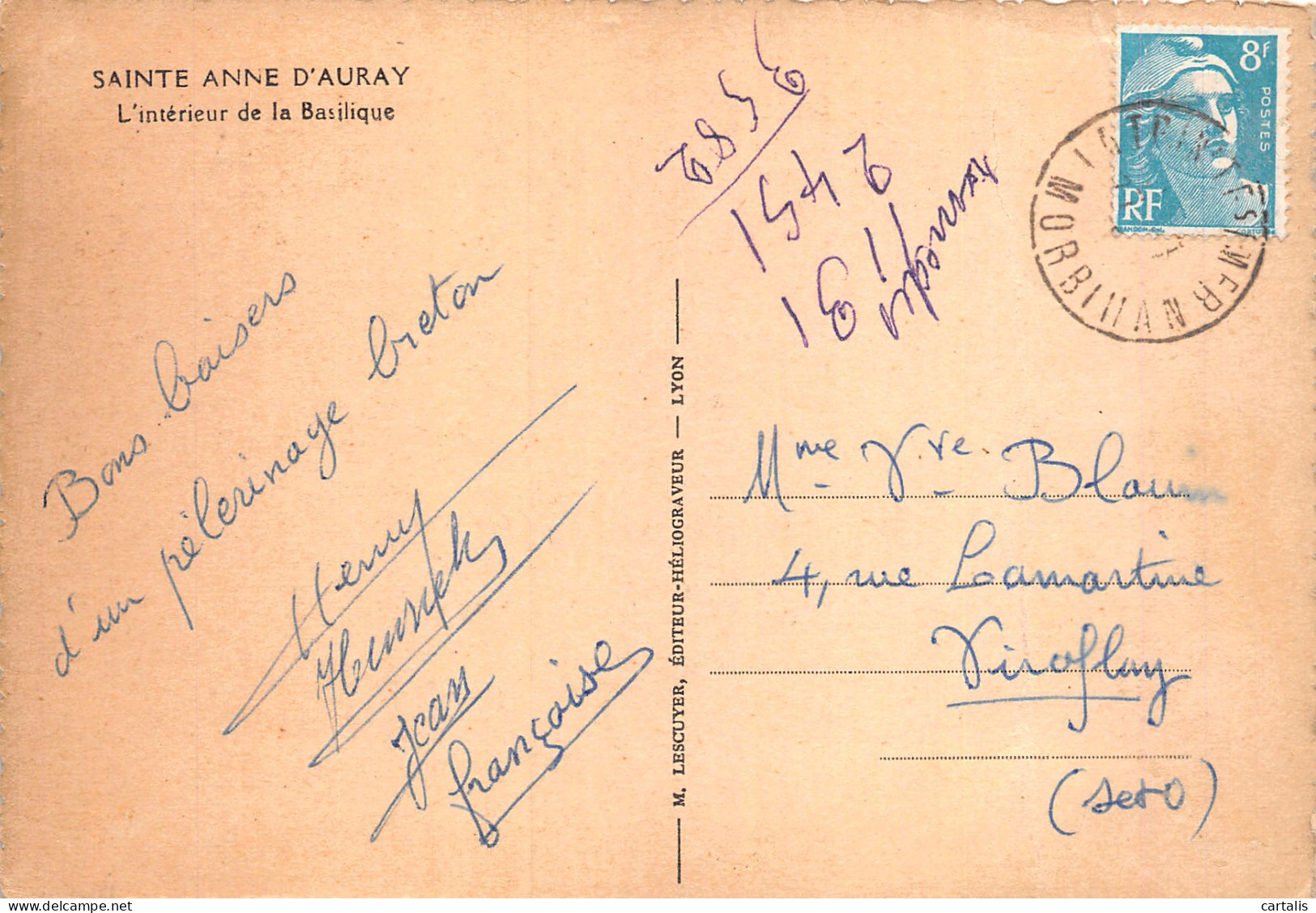 56-SAINTE ANNE D AURAY-N°4256-D/0371 - Sainte Anne D'Auray