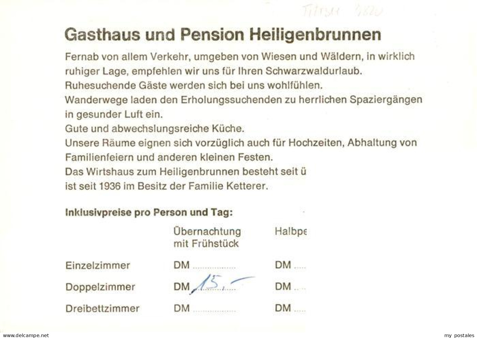 73928815 Titisee-Neustadt Gasthaus Pension Heiligenbrunnen - Titisee-Neustadt