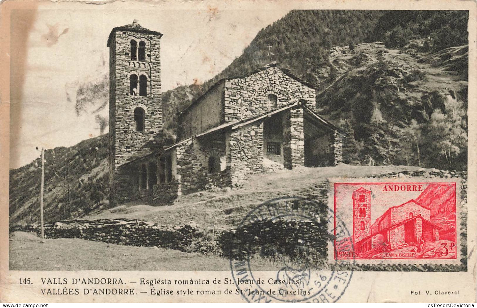 ANDORRE - Valls D'Andorra - Eglisia Romanica De St Jean De Casellas - Vallées D'ANDORRE - Eglis - Carte Postale Ancienne - Andorre