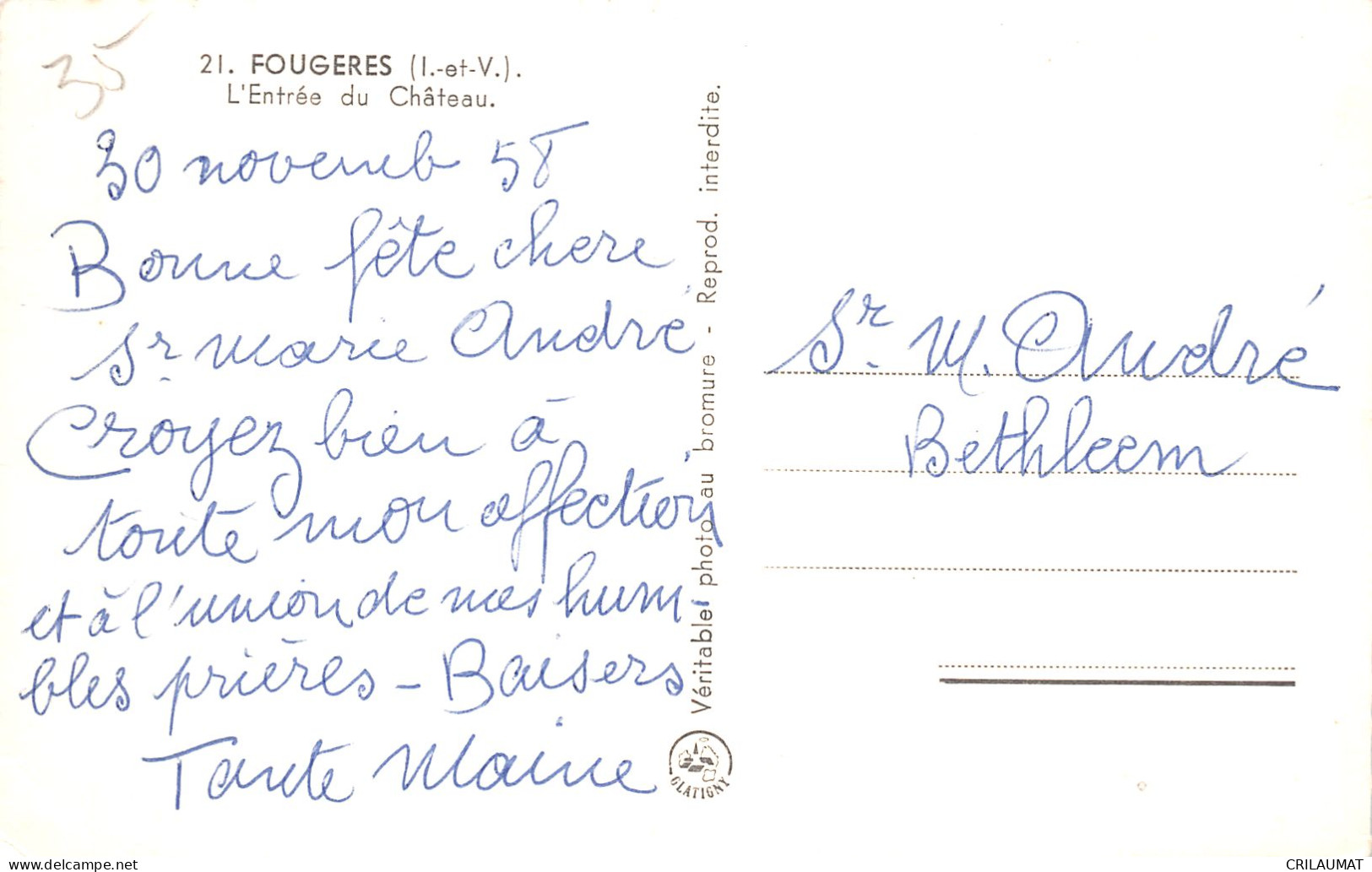 35-FOUGERES -N°T5062-B/0355 - Fougeres