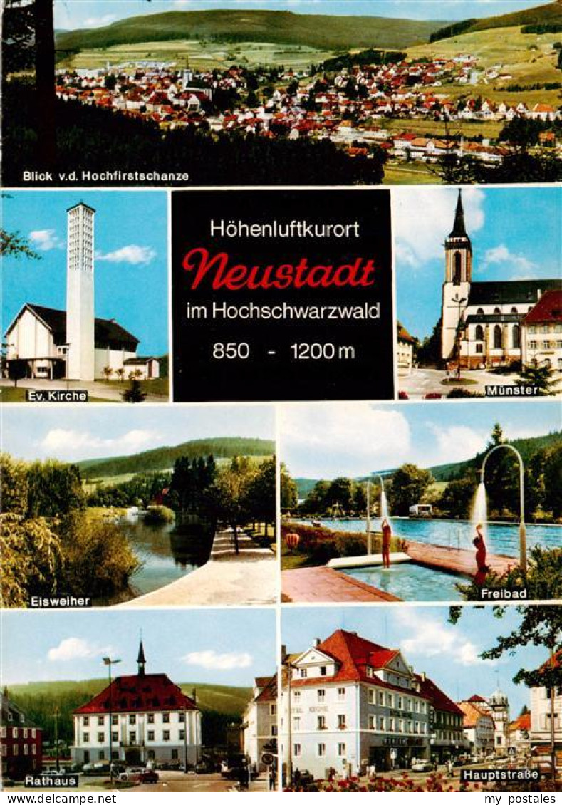 73928795 Neustadt__Schwarzwald_Titisee-Neustadt Blick Vom Hochfirst Ev Kirche Mu - Titisee-Neustadt