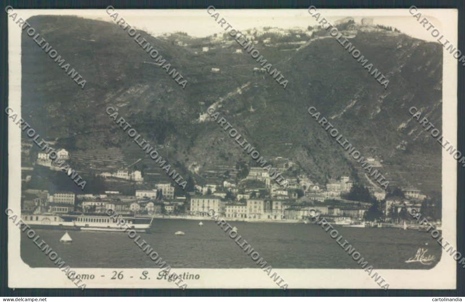 Como Città San Agostino Battello Foto Cartolina LQ1167 - Como