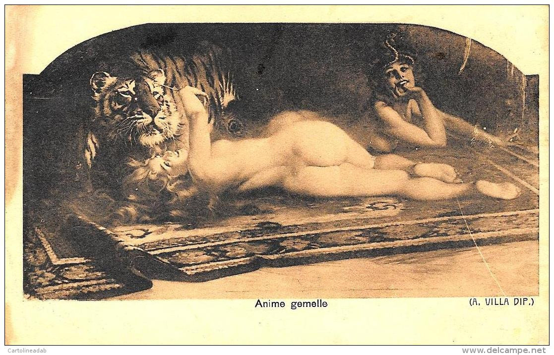 [DC10589] CPA - QUADRO - A. VILLA - ANIME GEMELLE - Non Viaggiata - Old Postcard - Peintures & Tableaux