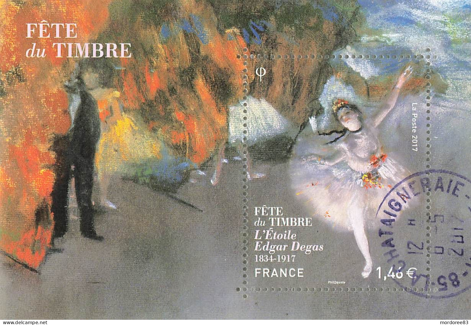 FRANCE 2017 FETE DU TIMBRE EDGAR DEGAS L ETOILE OBLITERE  - F 5131 - Usati