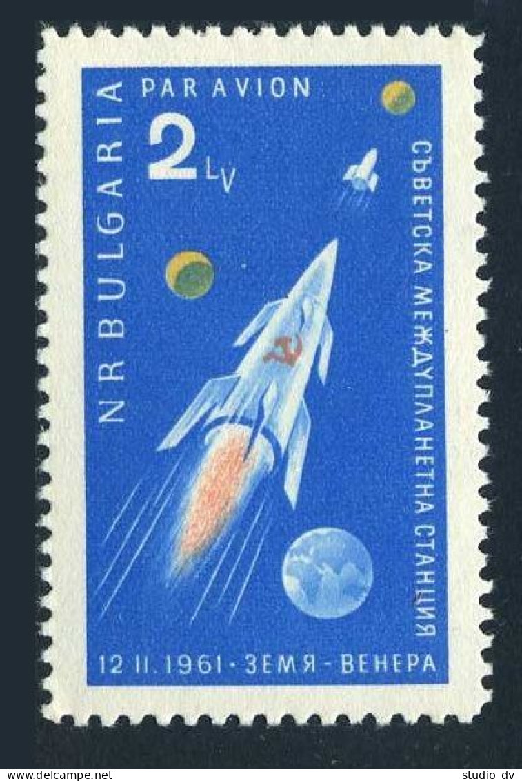 Bulgaria C83, MNH. Michel 1233. Air Post 1961. Soviet Venus Space Probe. - Montpelier