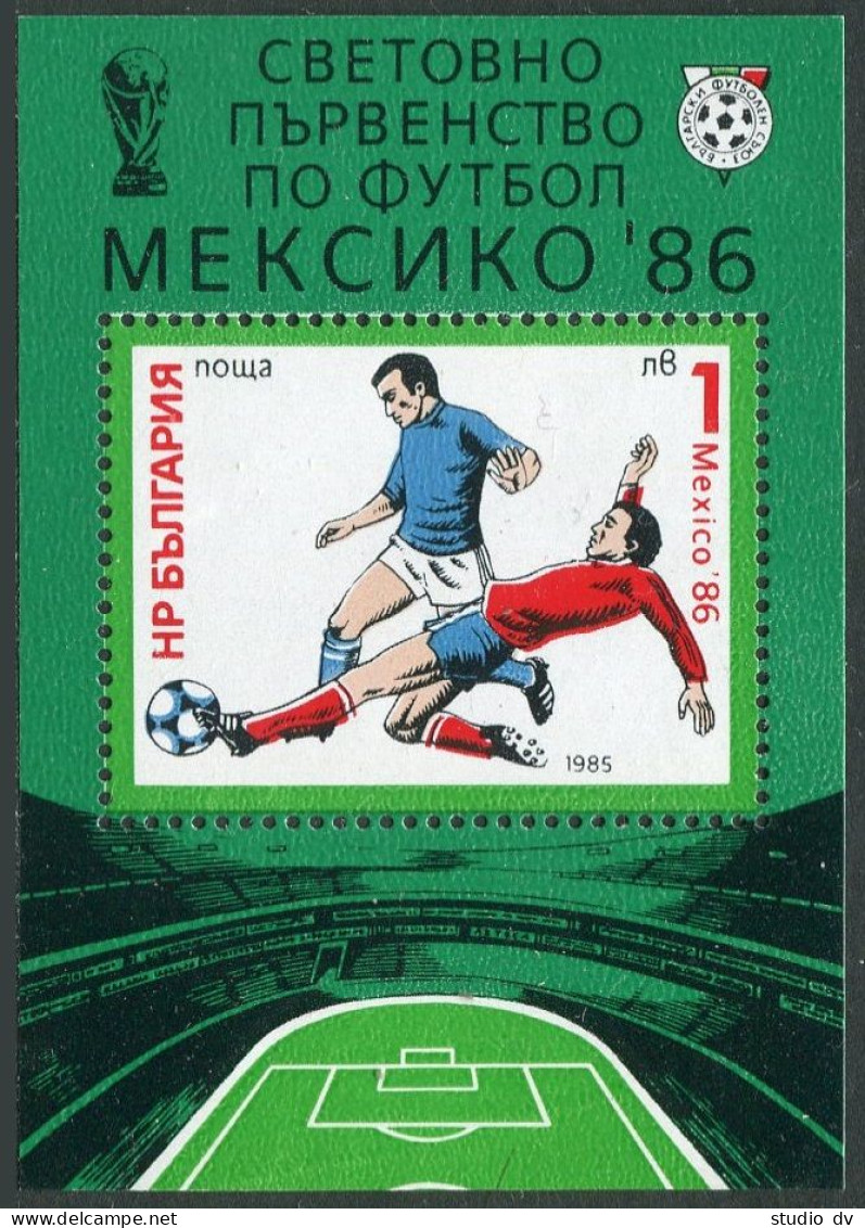 Bulgaria 3091,MNH.Michel 3389 Bl.155. World Soccer Cup Mexico-1986. - Nuovi