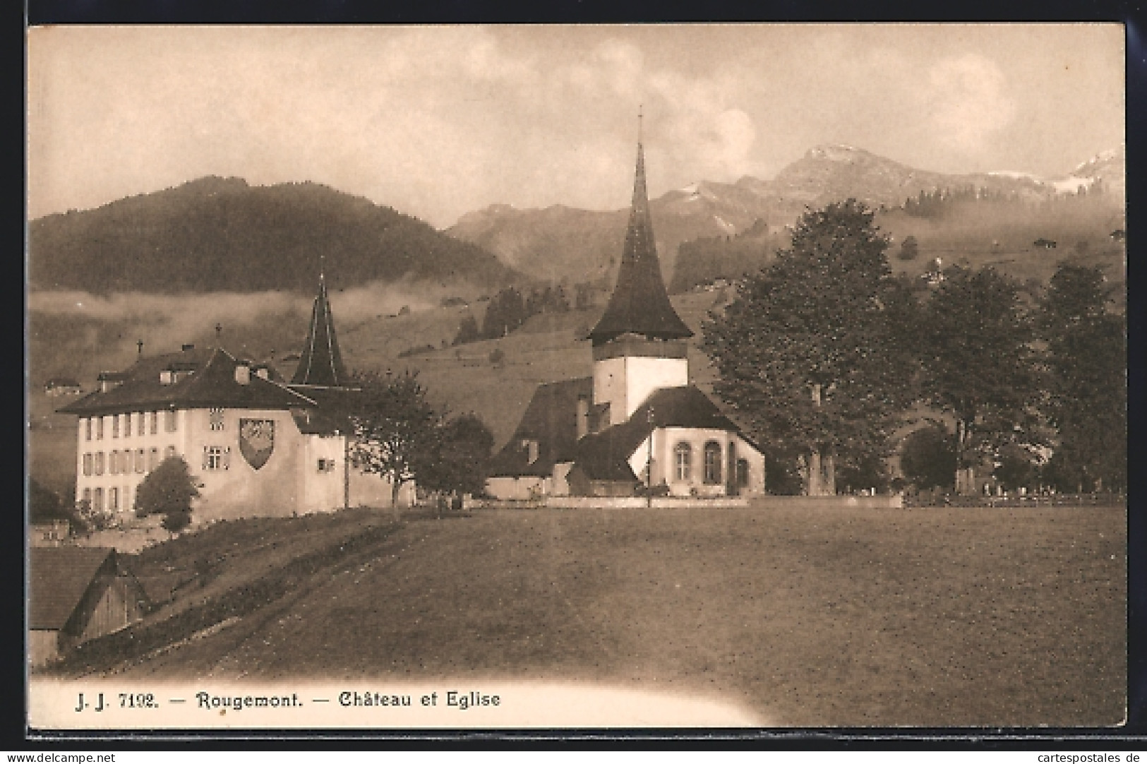 AK Rougemont, Chateau Et Eglise  - Rougemont