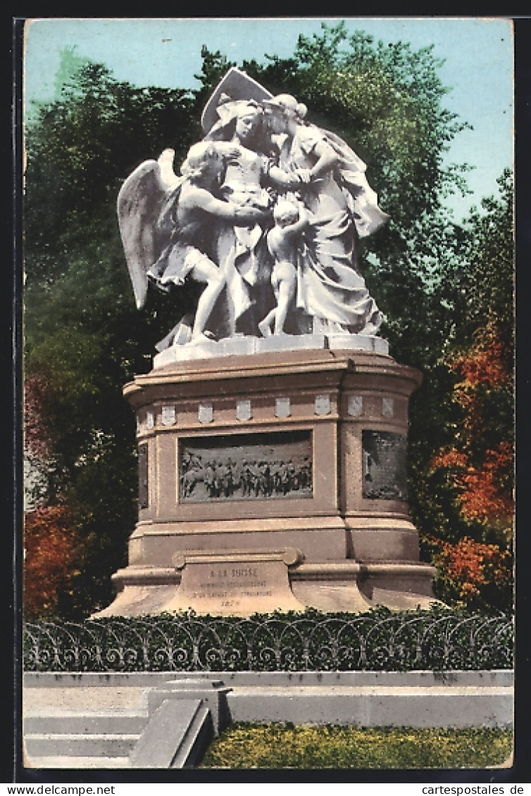 AK Basel, Strassburger Denkmal  - Basel