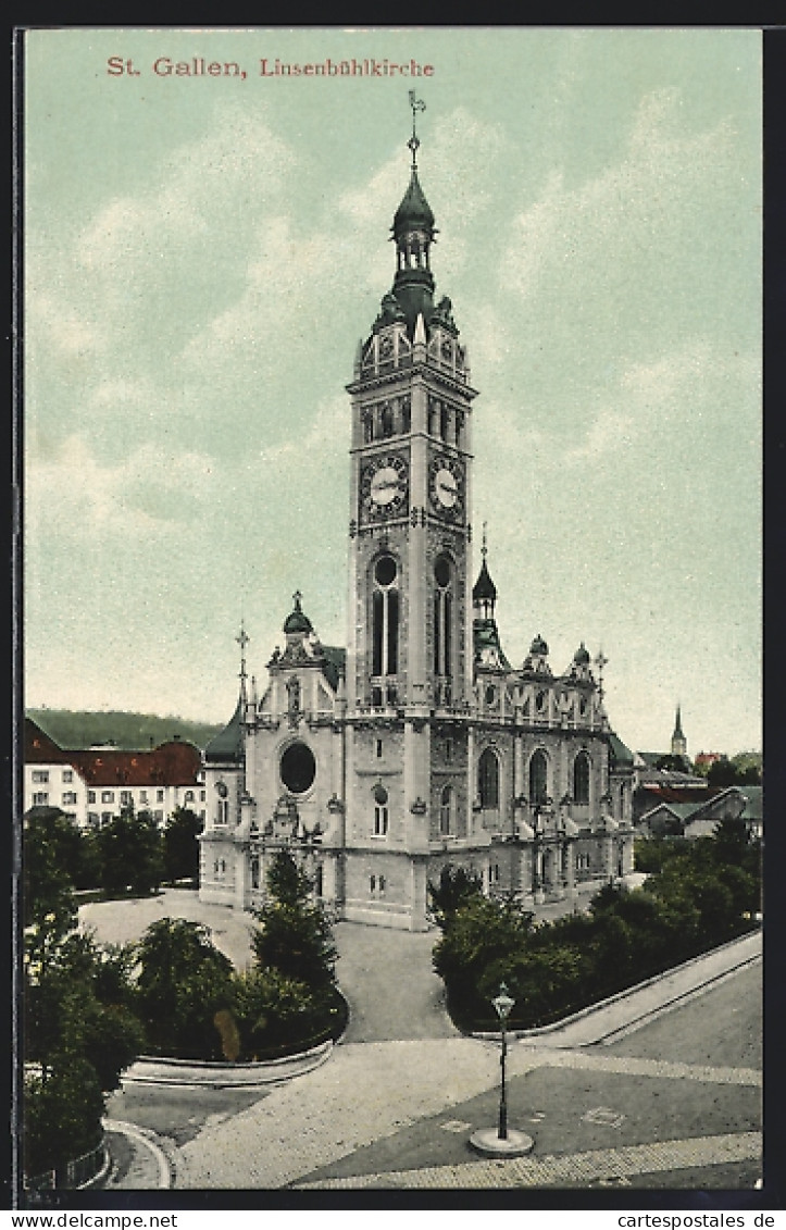AK St. Gallen, Die Linsenbühlkirche  - Saint-Gall