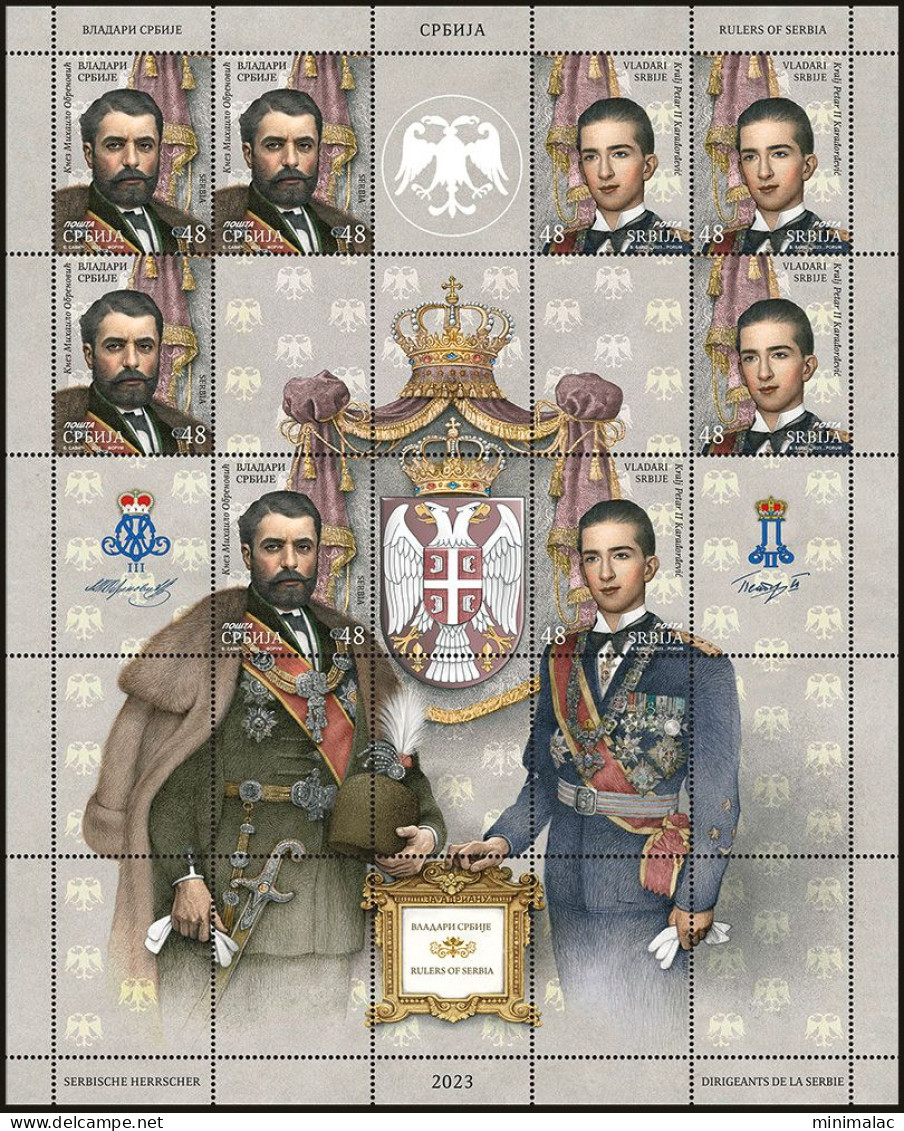 Serbia 2023, Rulers Of Serbia, Sheet, MNH - Serbia